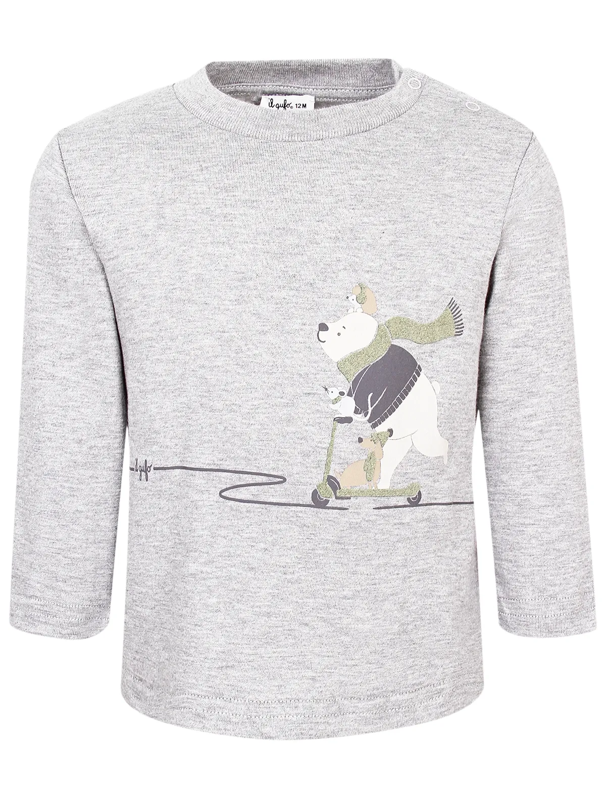 Лонгслив Il Gufo, Серый, 2711087 
Лонгслив Il Gufo, Серый, 2711087