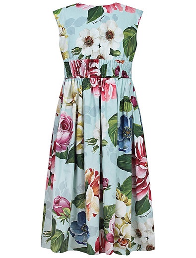 Платье с цветочным прином Dolce & Gabbana - 1054609076170 - Фото 4