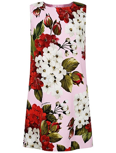 Платье с принтом герань Dolce & Gabbana - 1054509076539 - Фото 1