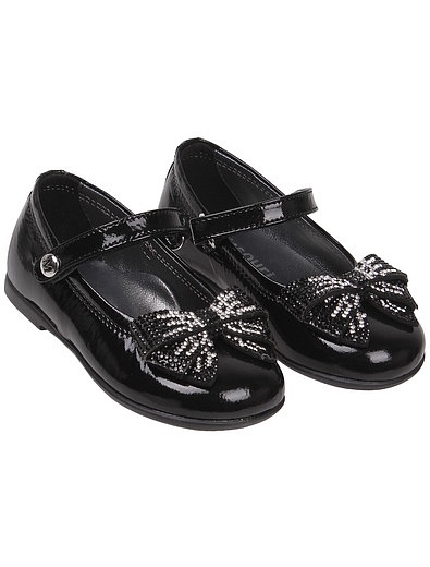Черные туфли из натуральной кожи с бантиками Missouri - 2011109980078 - Фото 1