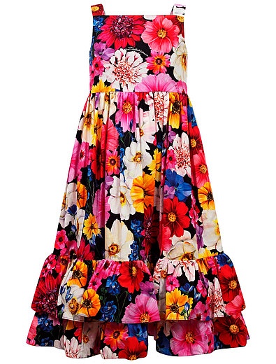 Хлопковый сарафан с крупными цветами Dolce & Gabbana - 1054509274386 - Фото 1