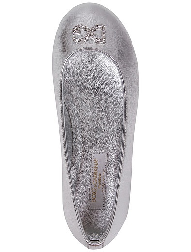 Балетки из ламинированной наппы Dolce & Gabbana - 2014509082243 - Фото 4