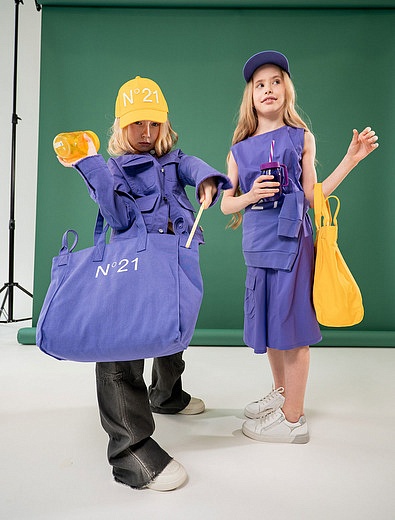 Фиолетовая сумка шоппер №21 kids - 1204508410364 - Фото 3
