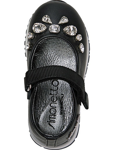 Черные туфли с кристаллами Simonetta - 2011109780340 - Фото 4