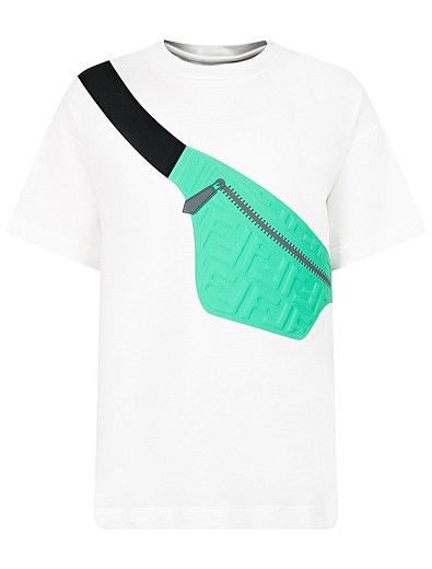 Оверсайз футболка с принтом сумка Fendi - 1134619270017 - Фото 1