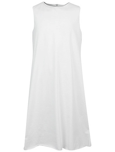 Легкое белое платье Il Gufo - 1051209971201 - Фото 5