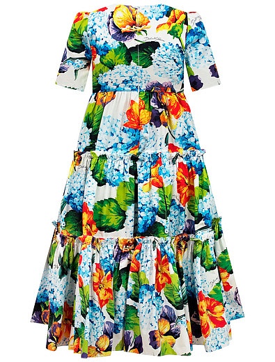Платье длины макси с цветочным принтом Dolce & Gabbana - 1054509274645 - Фото 2