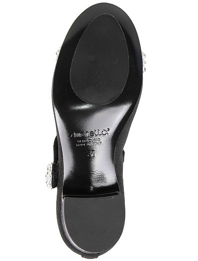 Черные туфли с цветочками Simonetta - 2011109980375 - Фото 5