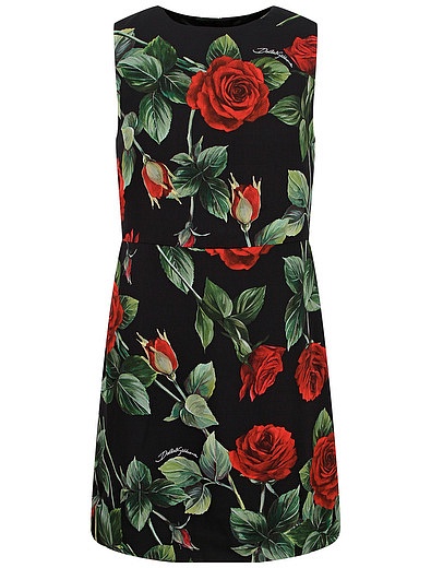 Платье с принтом розы Dolce & Gabbana - 1054609185049 - Фото 1