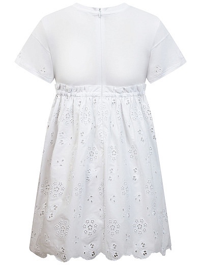 Белое платье из хлопкового поплина Dolce & Gabbana - 1054509274805 - Фото 2