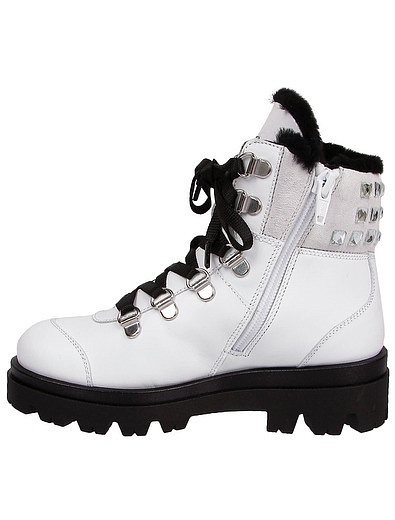 Белые ботинки с декором Missouri - 2034509180848 - Фото 3