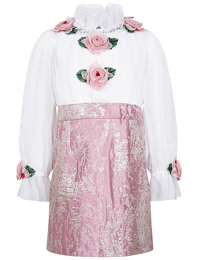 Платье декорированное розами Dolce & Gabbana - 1052609070020 - Фото 1