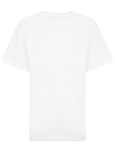 Белая футболка оверсайз с принтом Fendi - 1134619270062 - Фото 6