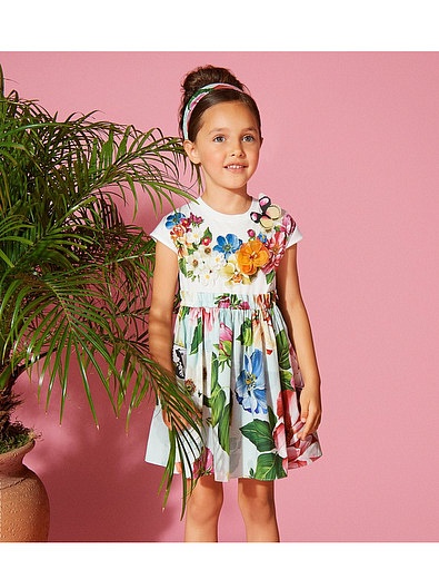 Платье с аппликацией в виде бабочек Dolce & Gabbana - 1054509078236 - Фото 2