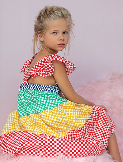 Платье в разноцветную клетку Stella McCartney - 1054509275604 - Фото 2