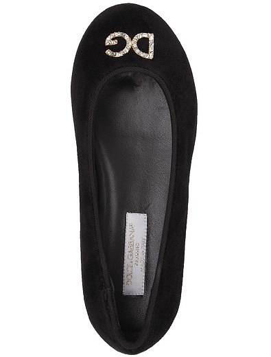 Туфли из бархата с термоклеевыми стразами Dolce & Gabbana - 2011109980603 - Фото 4