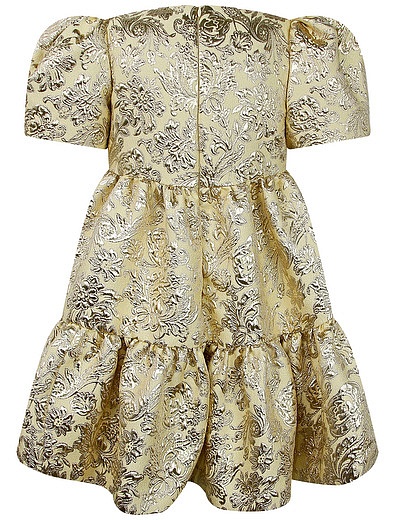 Золотистое платье из жаккарда ламе Dolce & Gabbana - 1054509175348 - Фото 7
