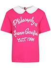 Розовая блуза с воротничком - 1034509386241