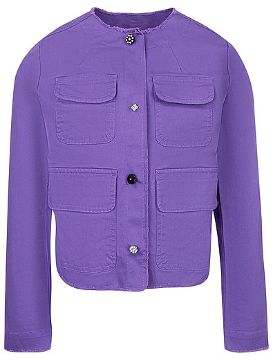 Фиолетовая куртка с накладными карманами №21 kids - 1074509411079 - Фото 1