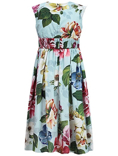 Платье с цветочным прином Dolce & Gabbana - 1054609076170 - Фото 6