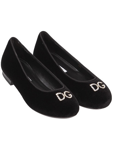 Туфли из бархата с термоклеевыми стразами Dolce & Gabbana - 2011109980603 - Фото 1