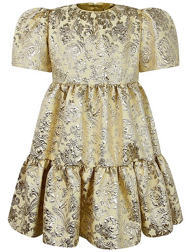 Золотистое платье из жаккарда ламе Dolce & Gabbana - 1054509175348 - Фото 1