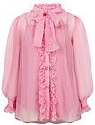 Розовая блуза из шифона - 1034509171236