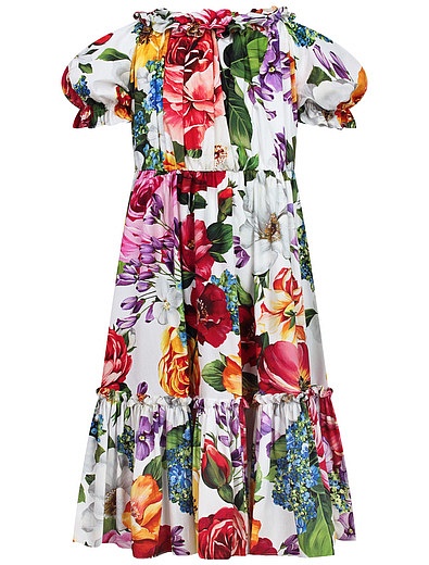 Платье с цветочным принтом Dolce & Gabbana - 1054609076255 - Фото 1