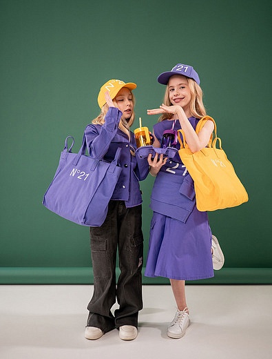 Фиолетовая сумка шоппер №21 kids - 1204508410364 - Фото 2