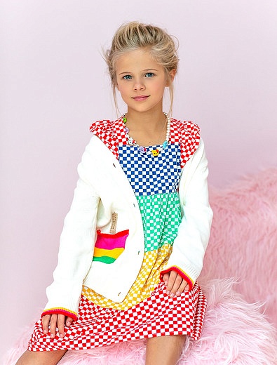 Платье в разноцветную клетку Stella McCartney - 1054509275604 - Фото 3