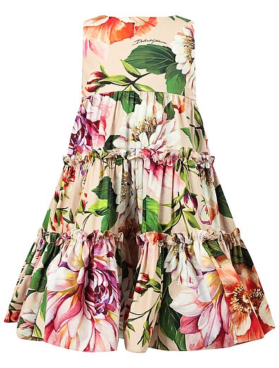 Платье с принтом цветы Dolce & Gabbana - 1054509077925 - Фото 6