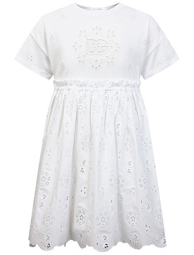 Белое платье из хлопкового поплина Dolce & Gabbana - 1054509274805 - Фото 1