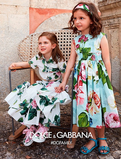 Платье с цветочным прином Dolce & Gabbana - 1054609076170 - Фото 3