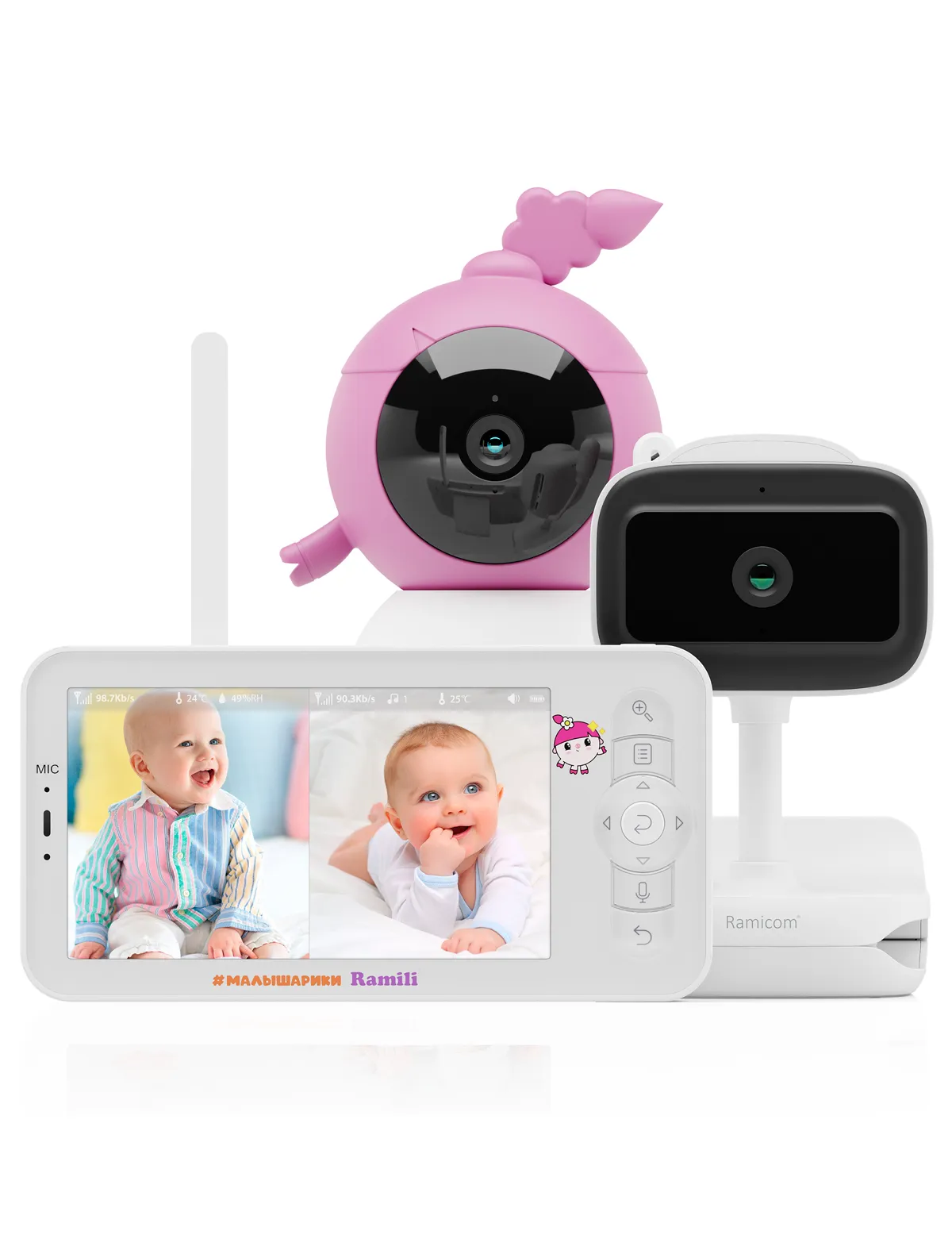 

Видеоняня Ramili, Розовый, 3014811