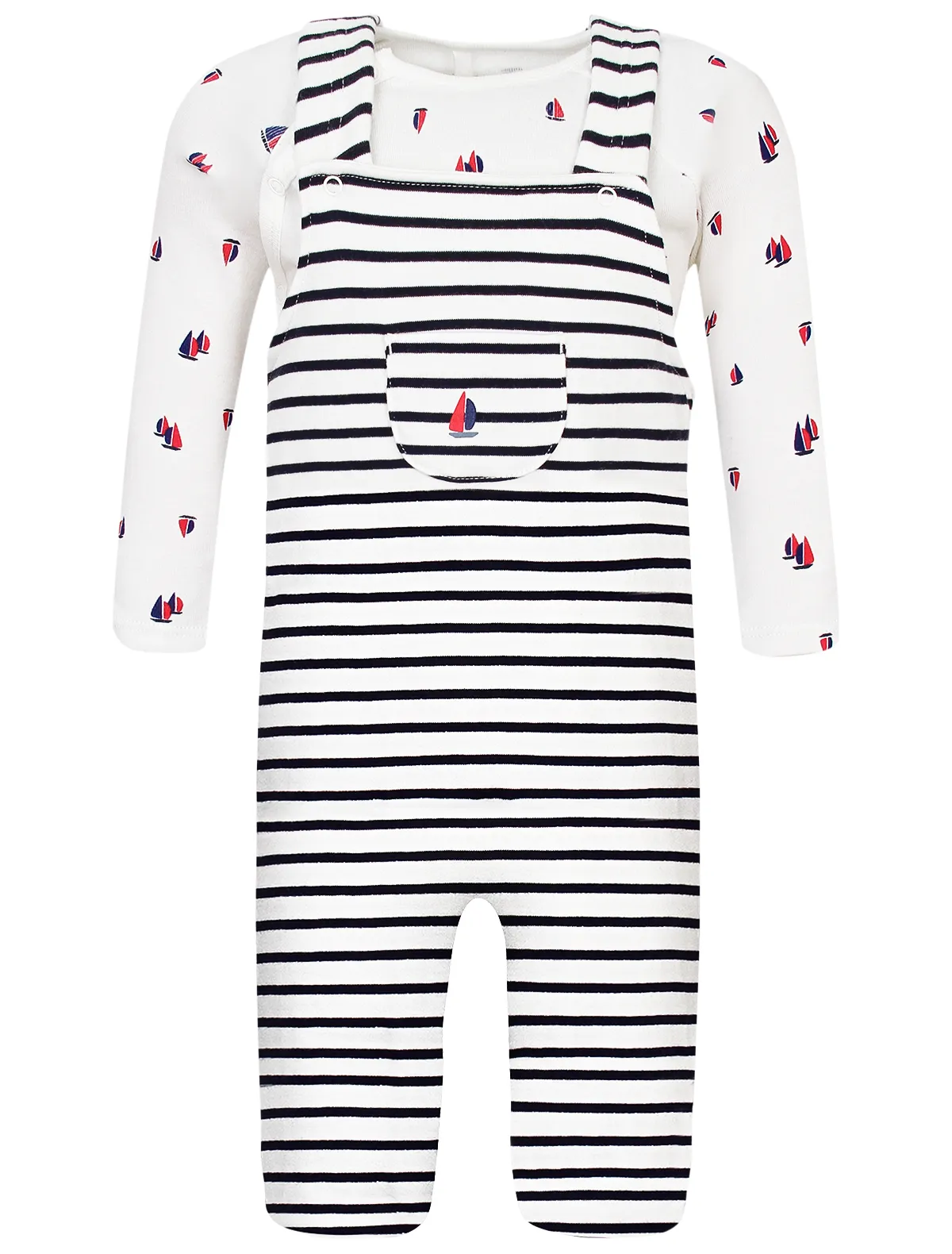

Комплект из 2 шт. PETIT BATEAU, Белый, 2764249