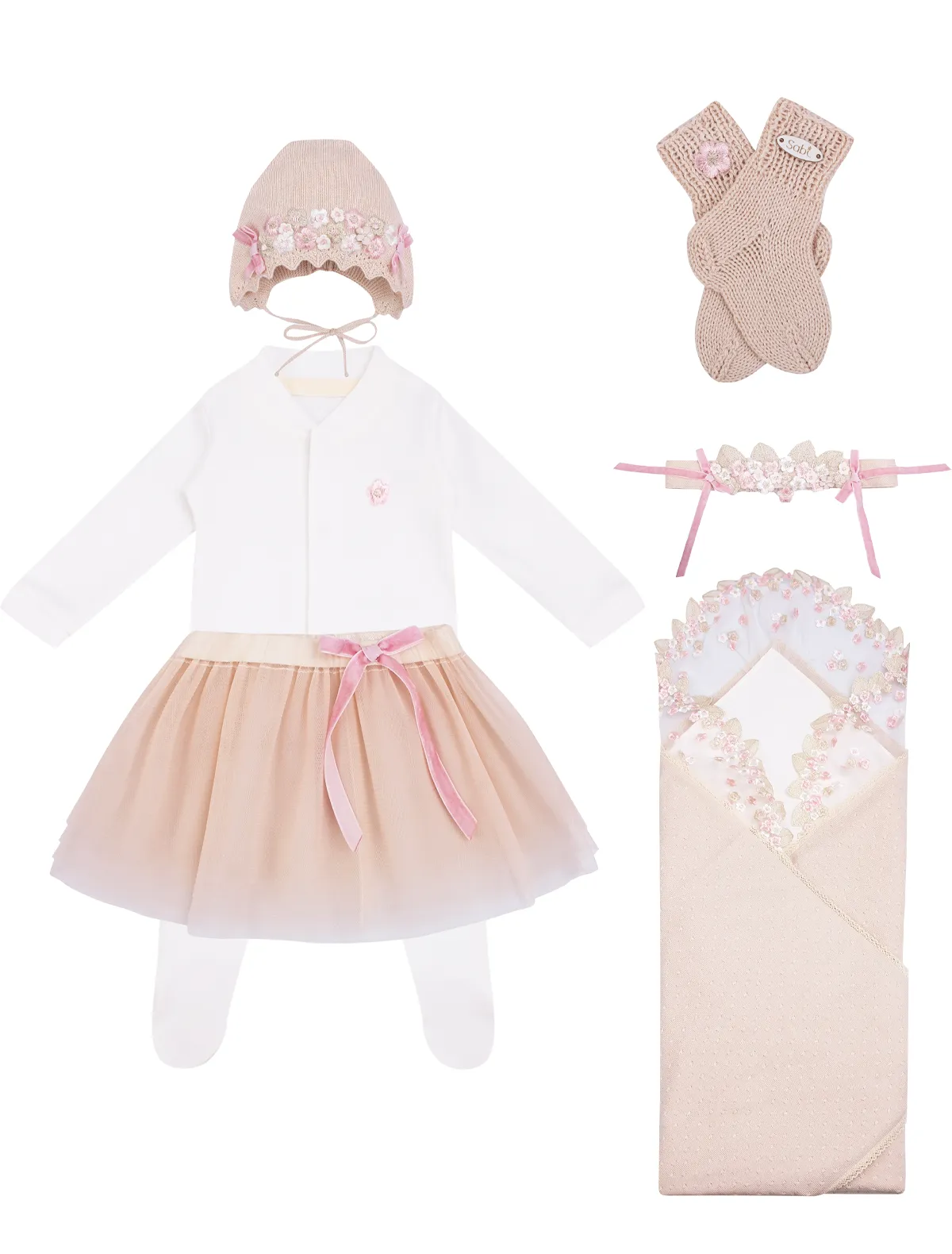 

Комплект из 8 шт SabiSaraBara, Бежевый, 2800293