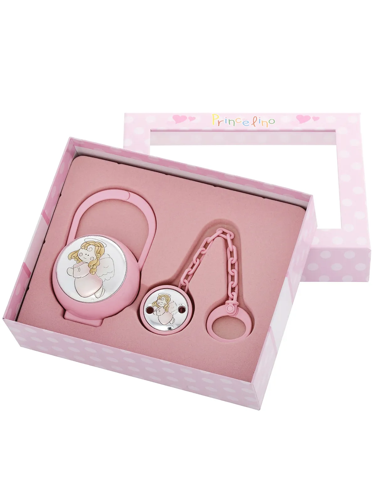 

Держатель для пустышки Prince Silvero, Розовый, 2786181