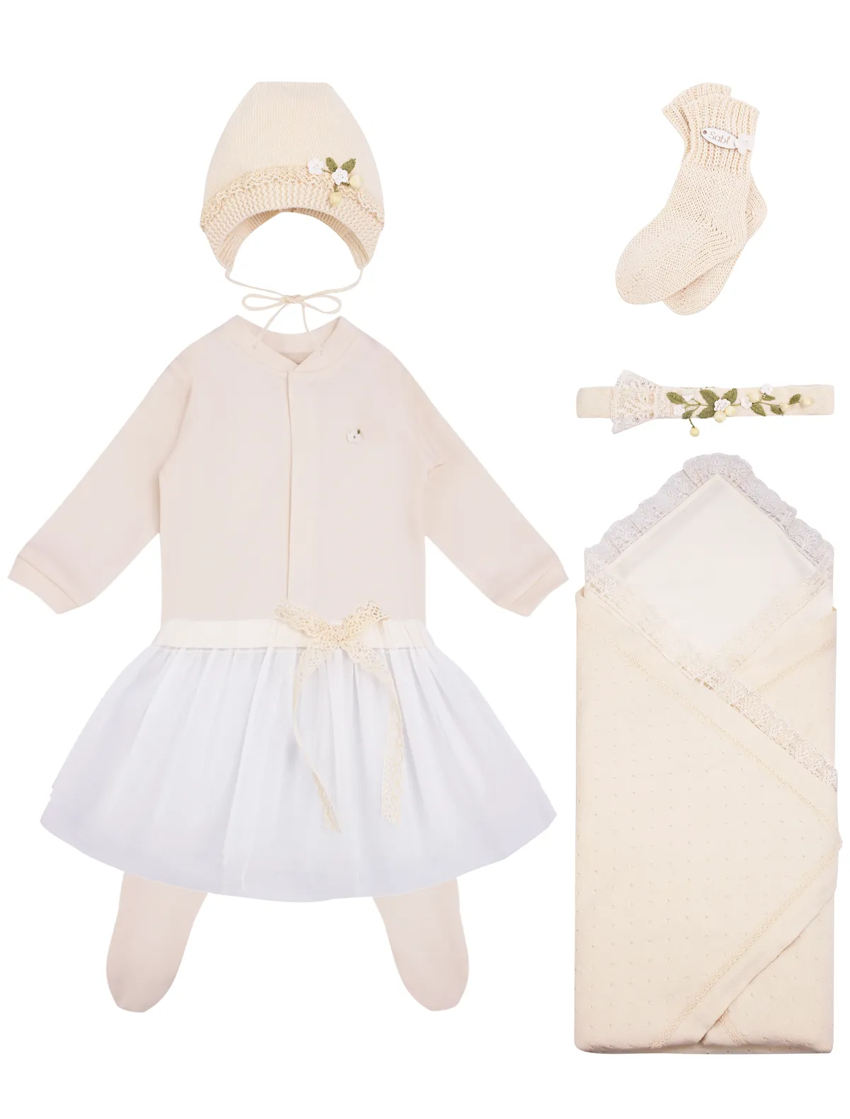 

Комплект из 8 шт SabiSaraBara, Бежевый, 2800303