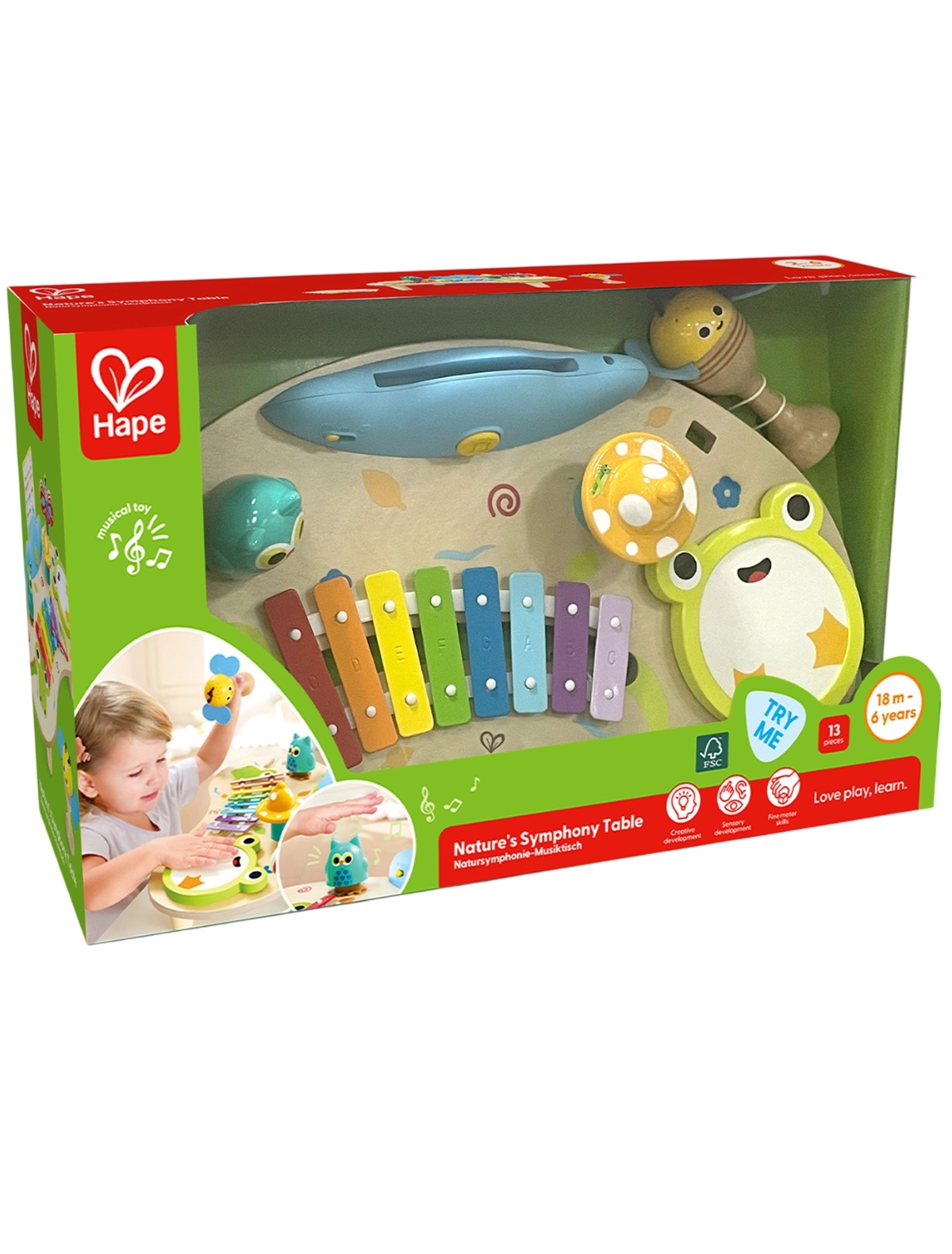 

Игрушка развивающая Hape, Разноцветный, 3133091