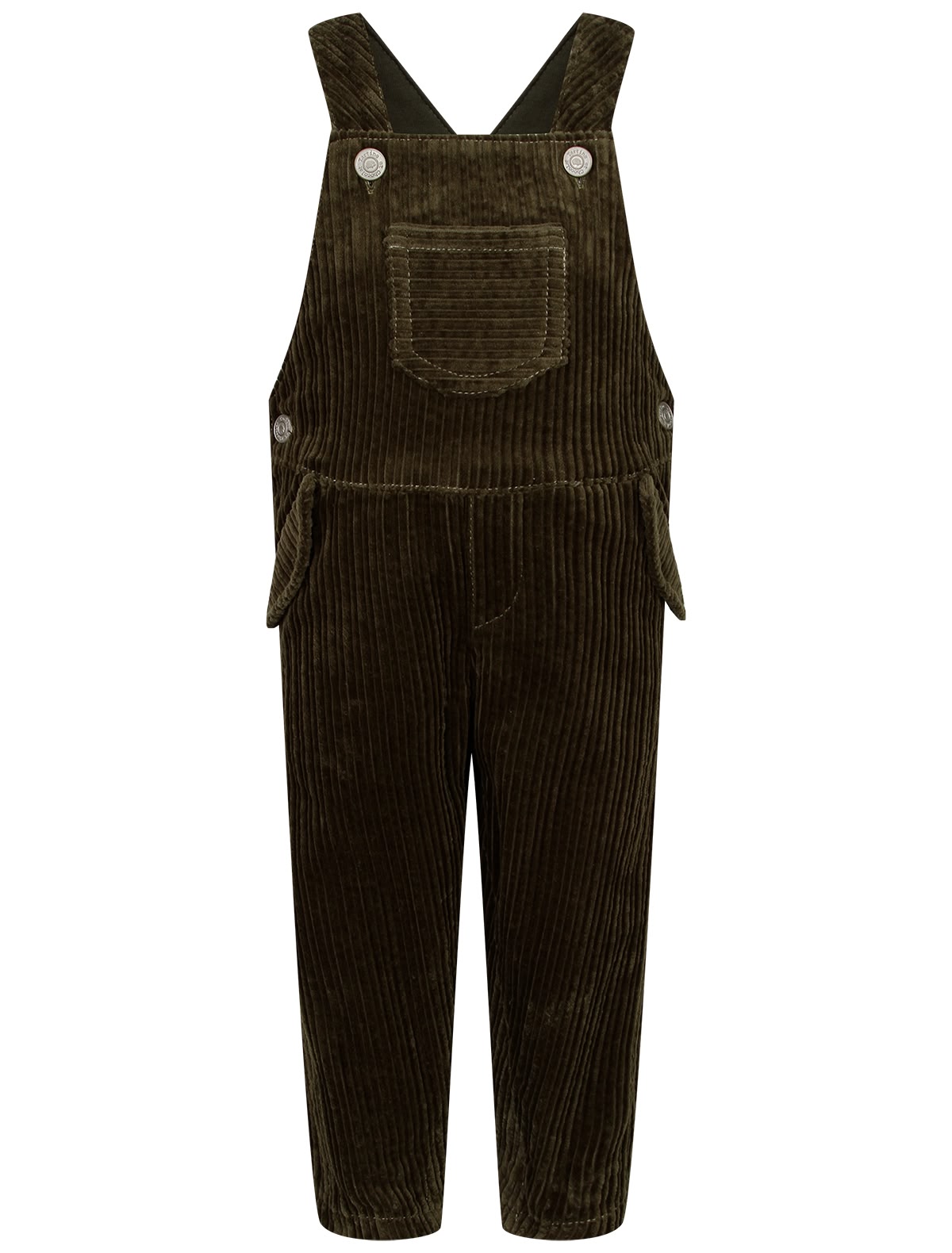 Оливковый комбинезон из вельвета