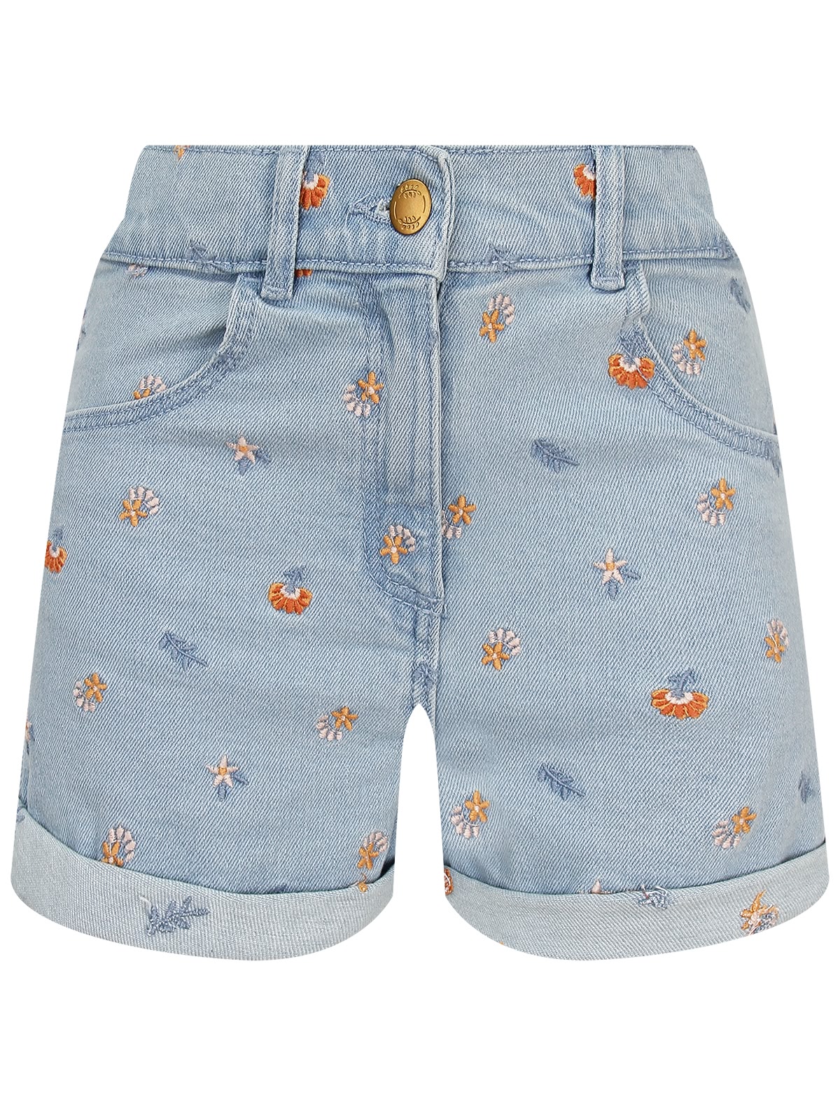 Джинсовые шорты с вышивкой