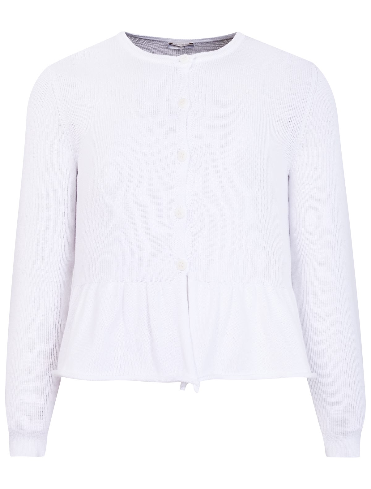 Белый кардиган с баской