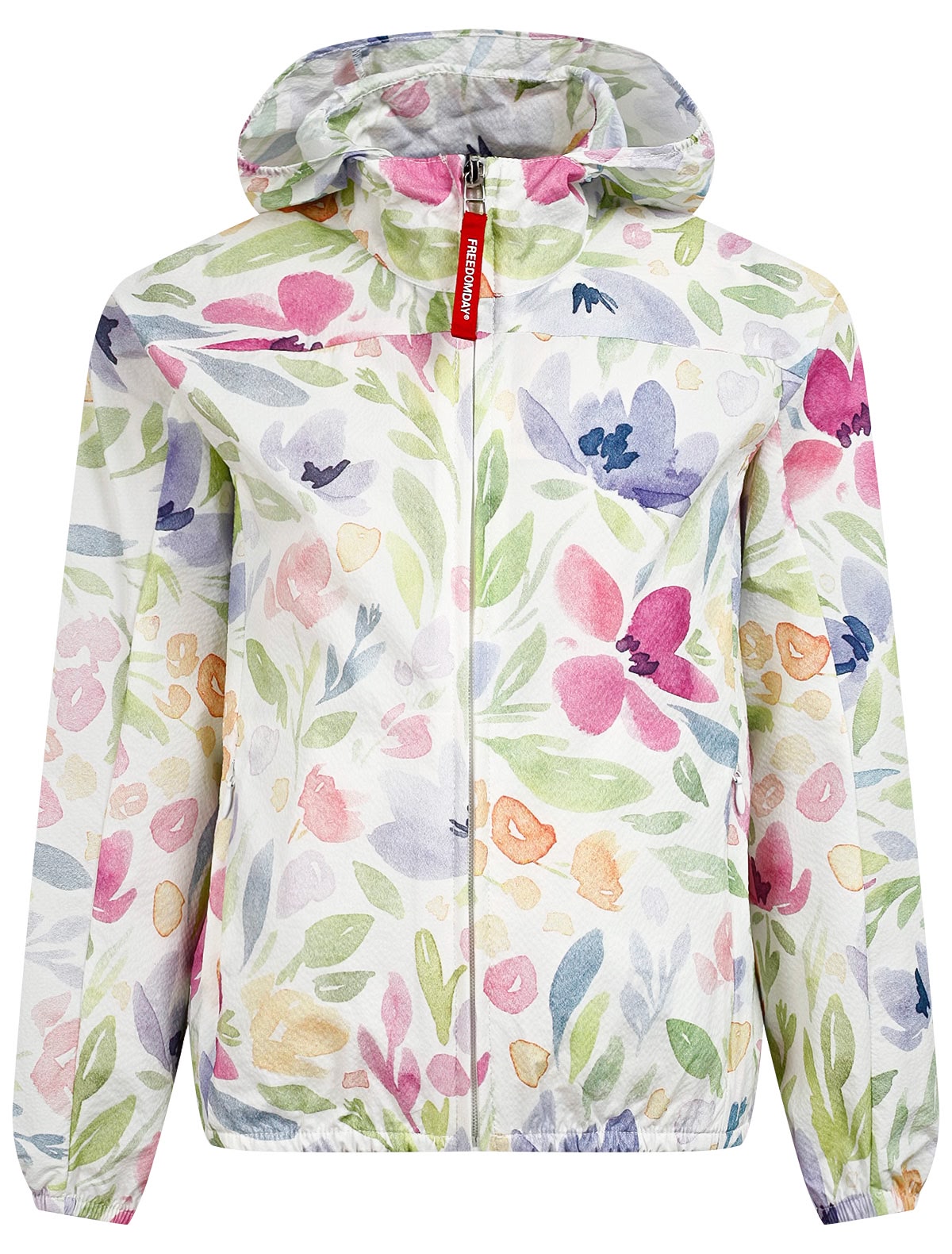 Ветровка с цвточным принтом