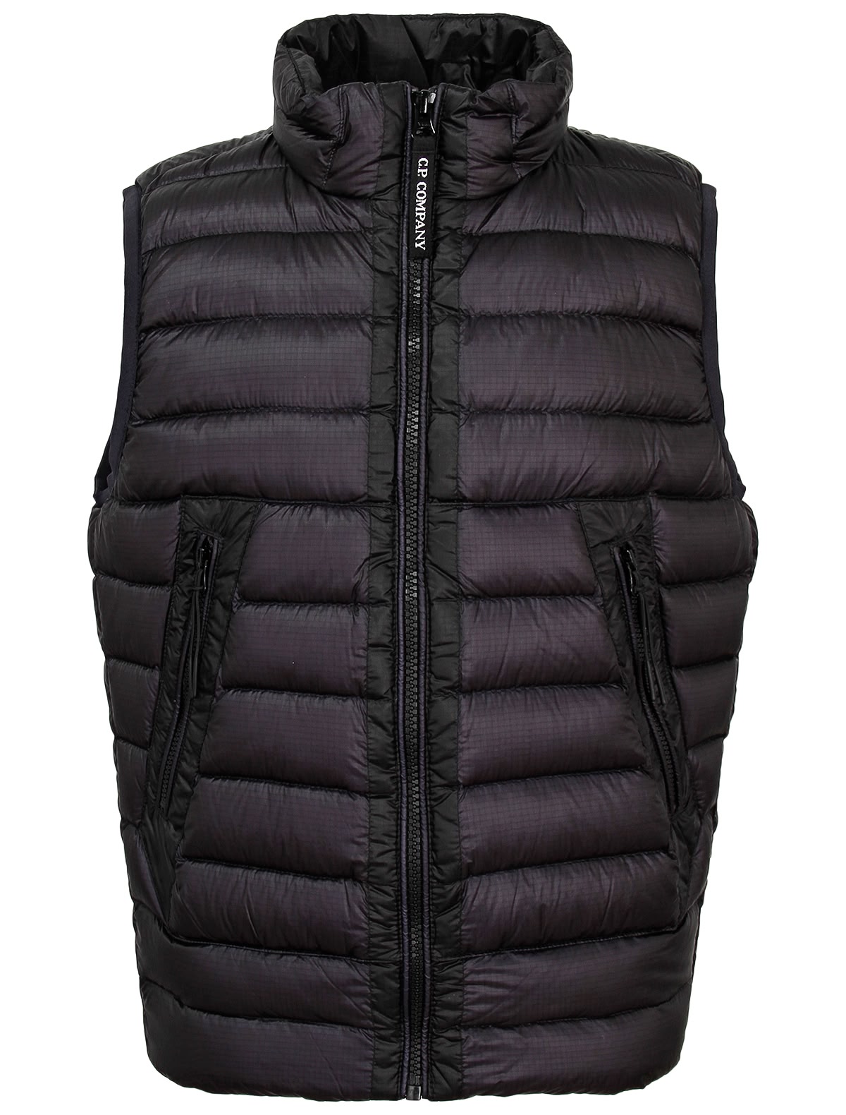 Тёмно-синий пуховый жилет