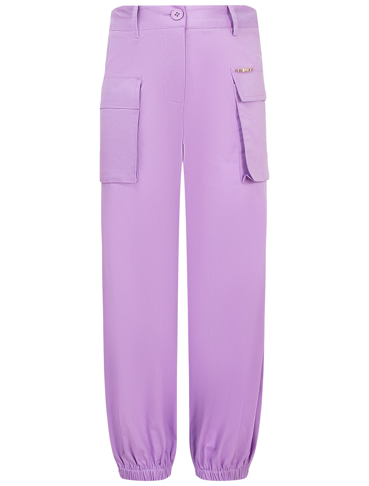 Сиреневые брюки карго