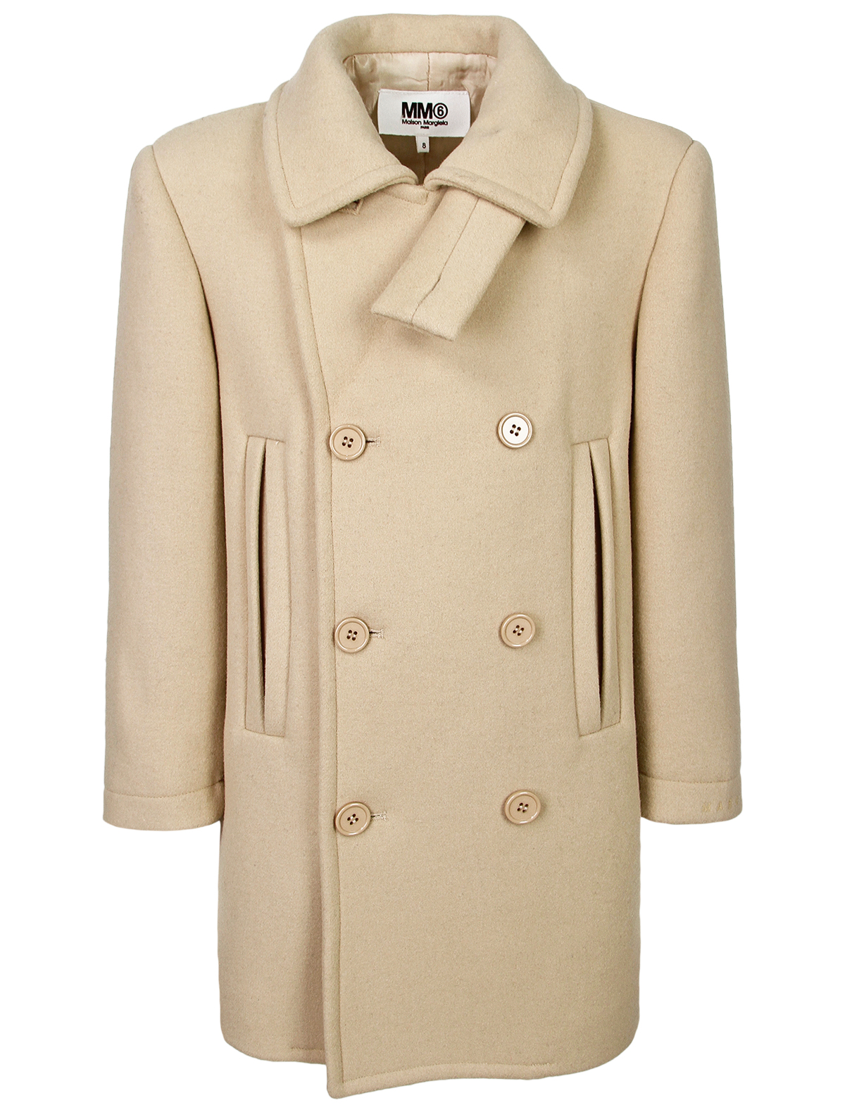 Пальто MM6 Maison Margiela 2596403, цвет бежевый, размер 7 1124519380596 - фото 4