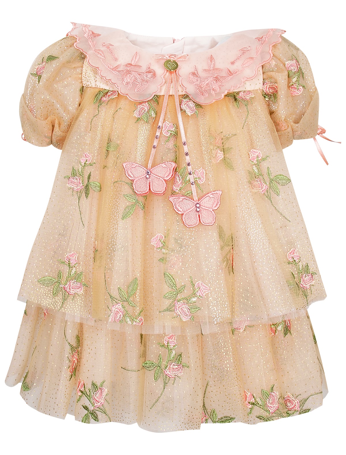 Воздушное платье с вышивкой цветы