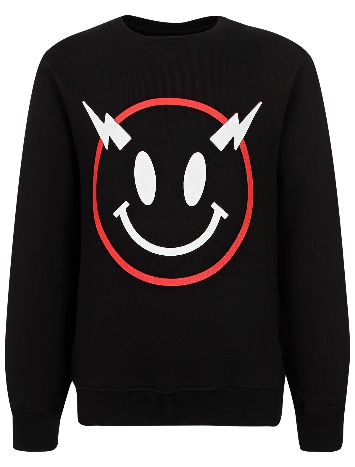 Черный свитшот с принтом