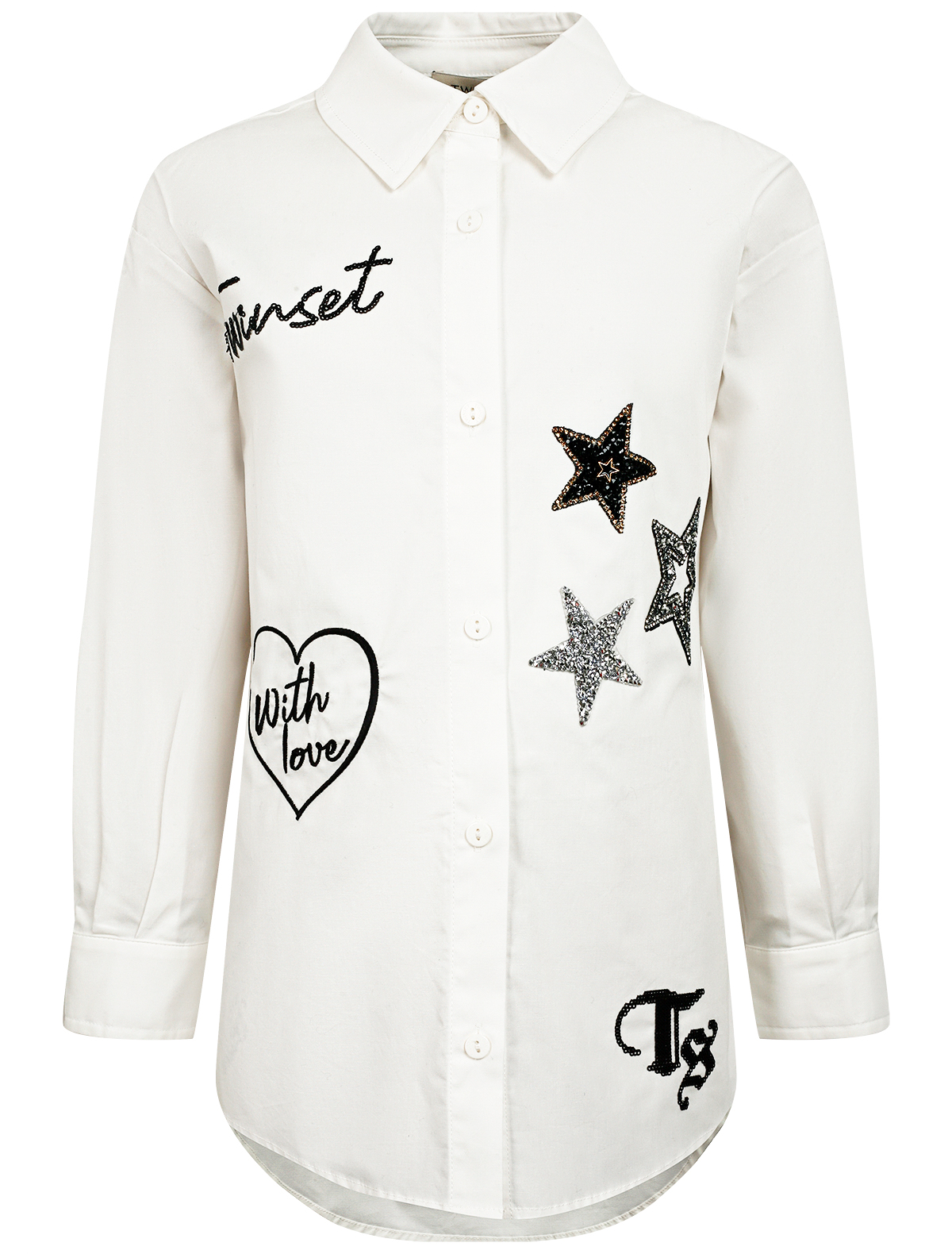 Блуза TWINSET 2357331, цвет белый, размер 11 1034509184915 - фото 1