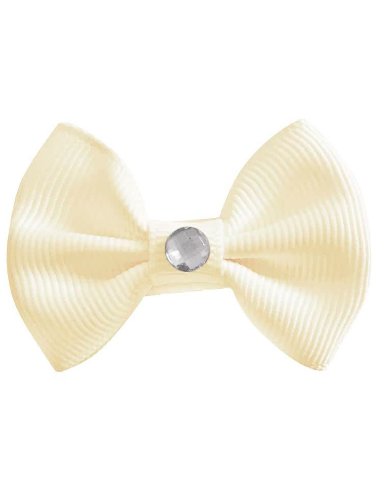 Кремовая заколка-зажим